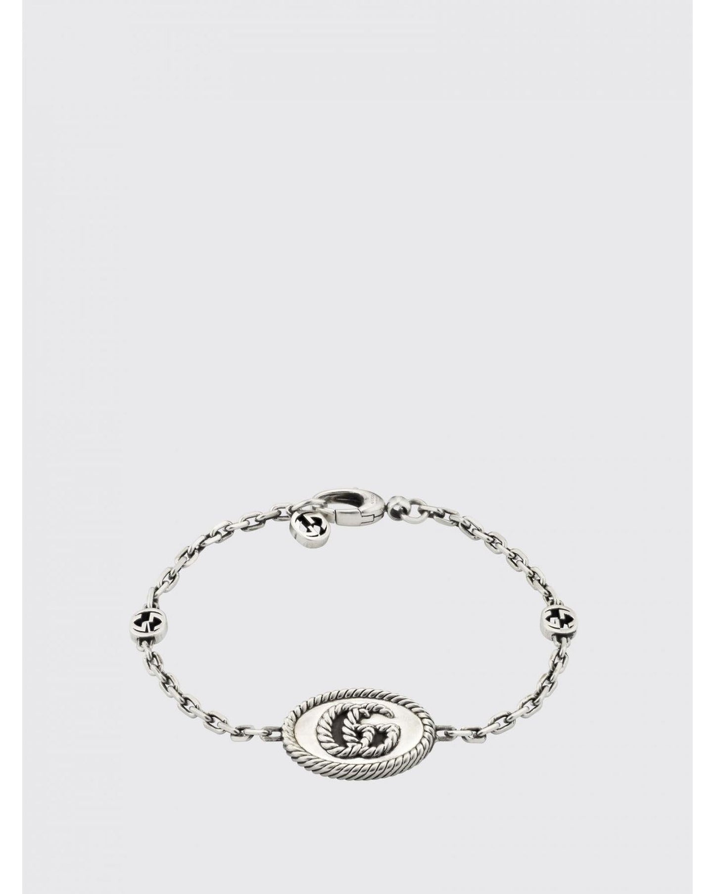 Gucci Interlocking G Silver Chain Bracelet Women Jewelry