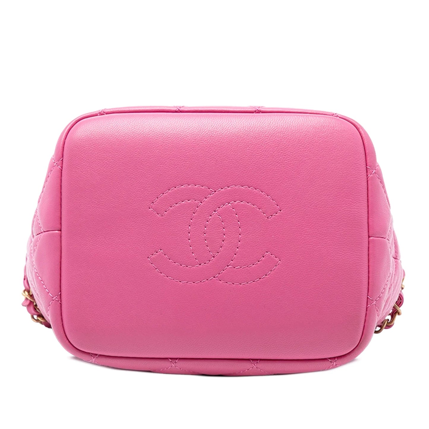 Pink Chanel Small Quilted Lambskin Perfect Meeting Hobo Bag Satchel