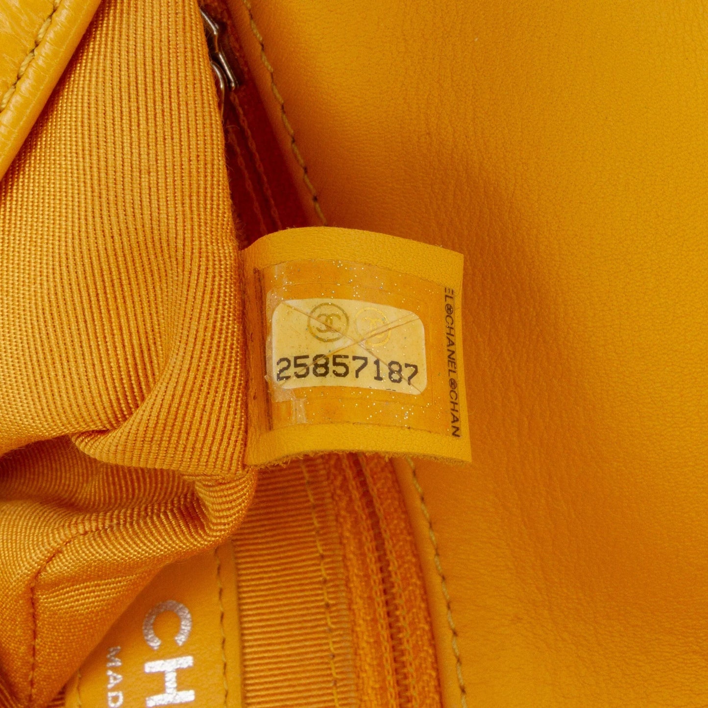 Yellow Chanel Crumpled Calfskin Bi Quilted   Full Flap Crossbody Bag