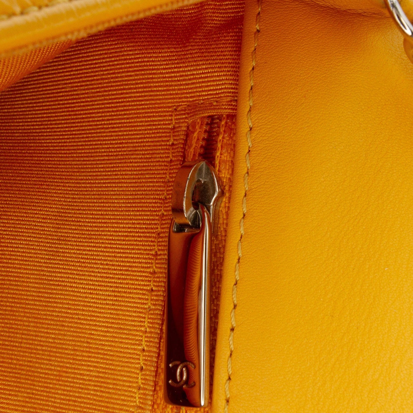 Yellow Chanel Crumpled Calfskin Bi Quilted   Full Flap Crossbody Bag