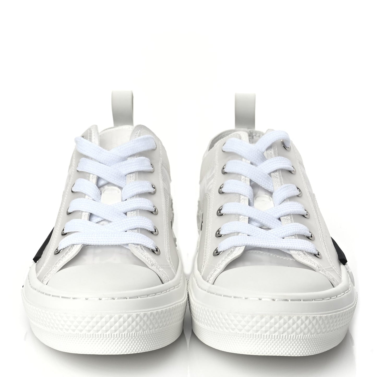 Christian Dior Technical Canvas Oblique Oblique Mens B23 Low Top Sneakers 40 White