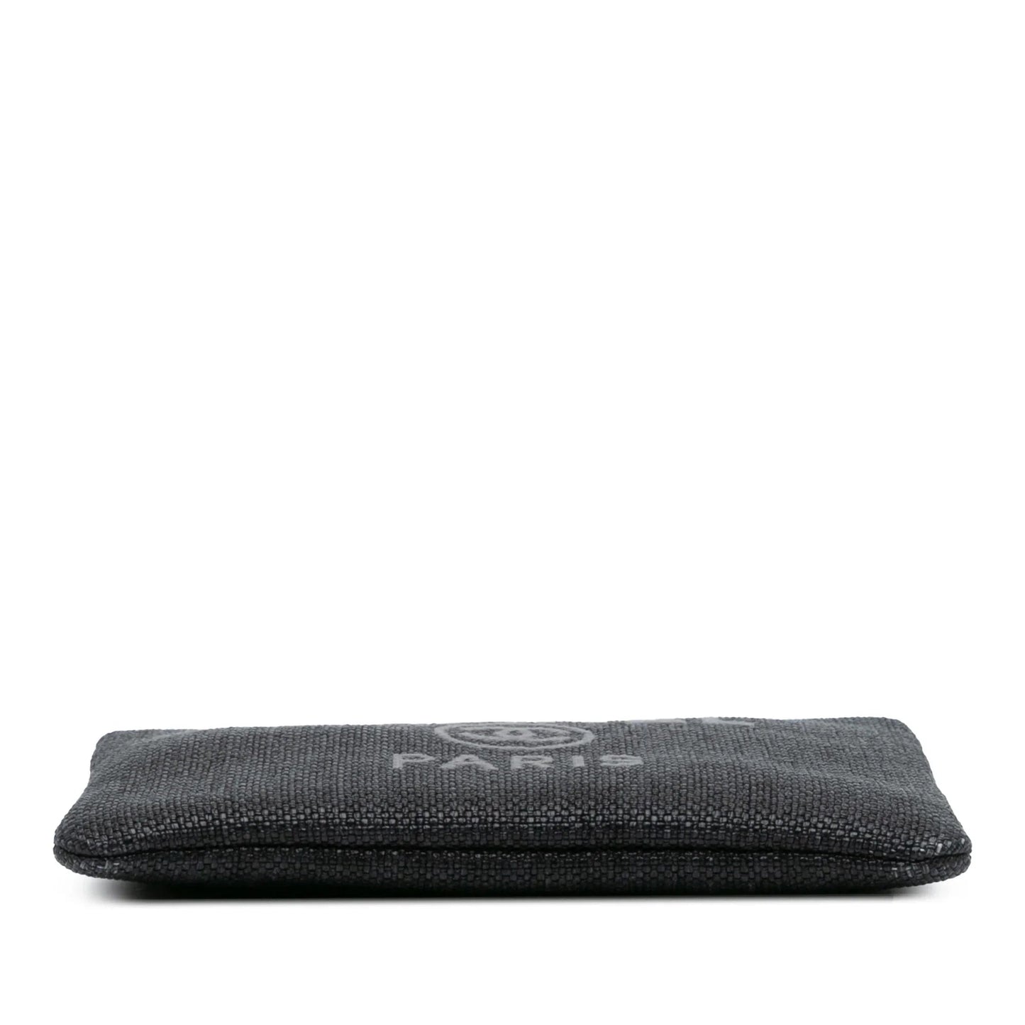 Black Chanel Medium Straw Deauville O Case Clutch