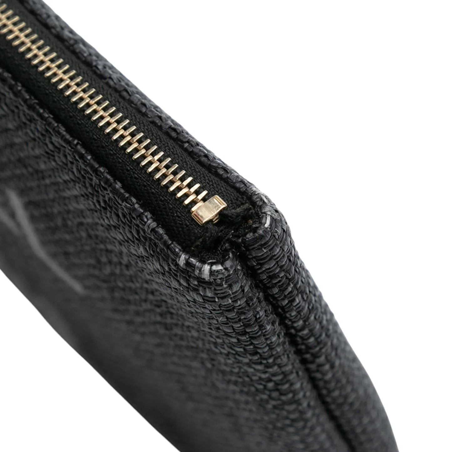 Black Chanel Medium Straw Deauville O Case Clutch