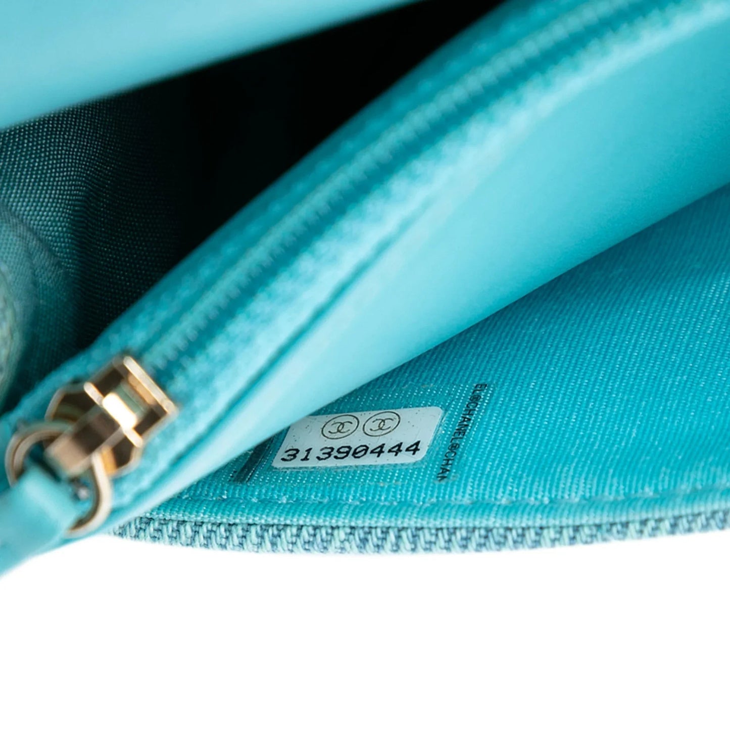 Blue Chanel Denim 19 Flap Wallet On Chain Satchel