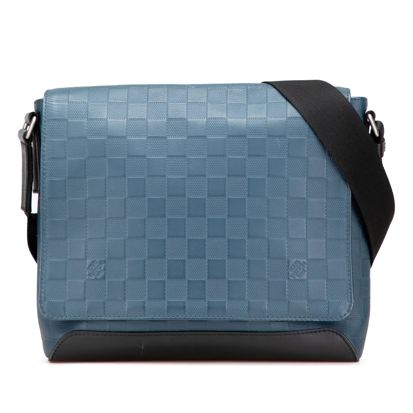 Blue Louis Vuitton Damier Infini District PM Crossbody Bag
