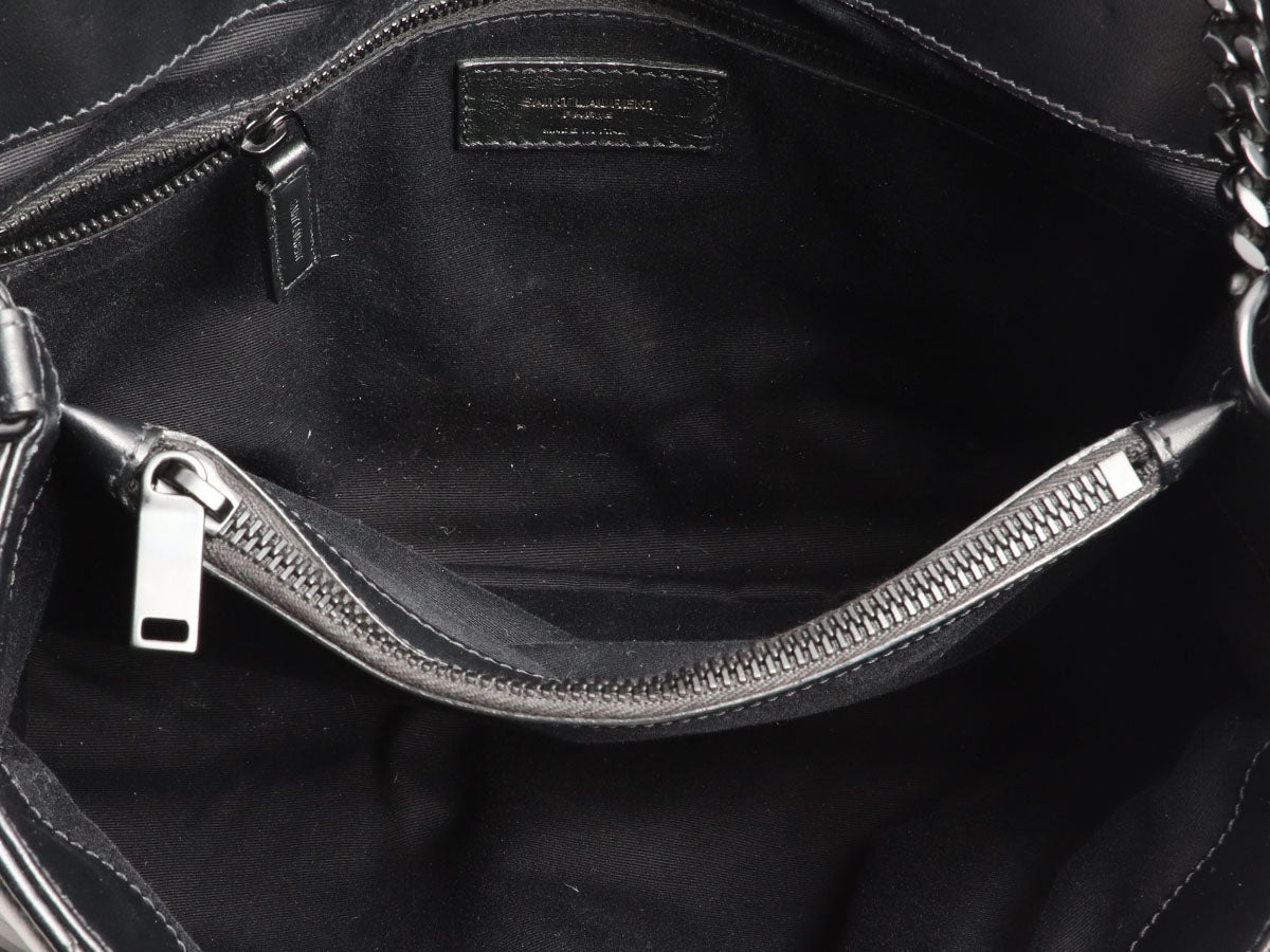 Saint Laurent Medium So Black Matelassé Calfskin Loulou