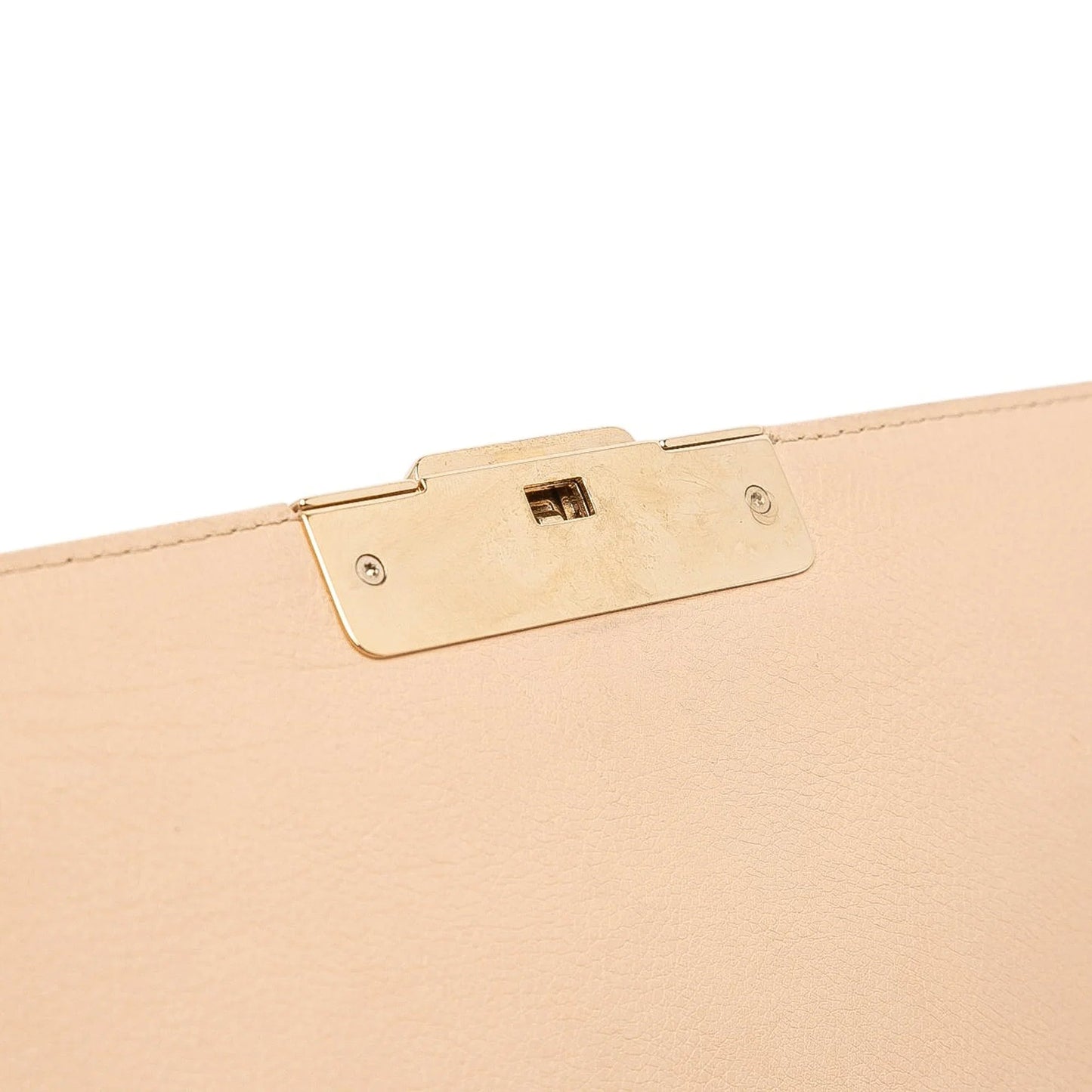Tan Chanel Medium Quilted Calfskin Label  Flap Satchel