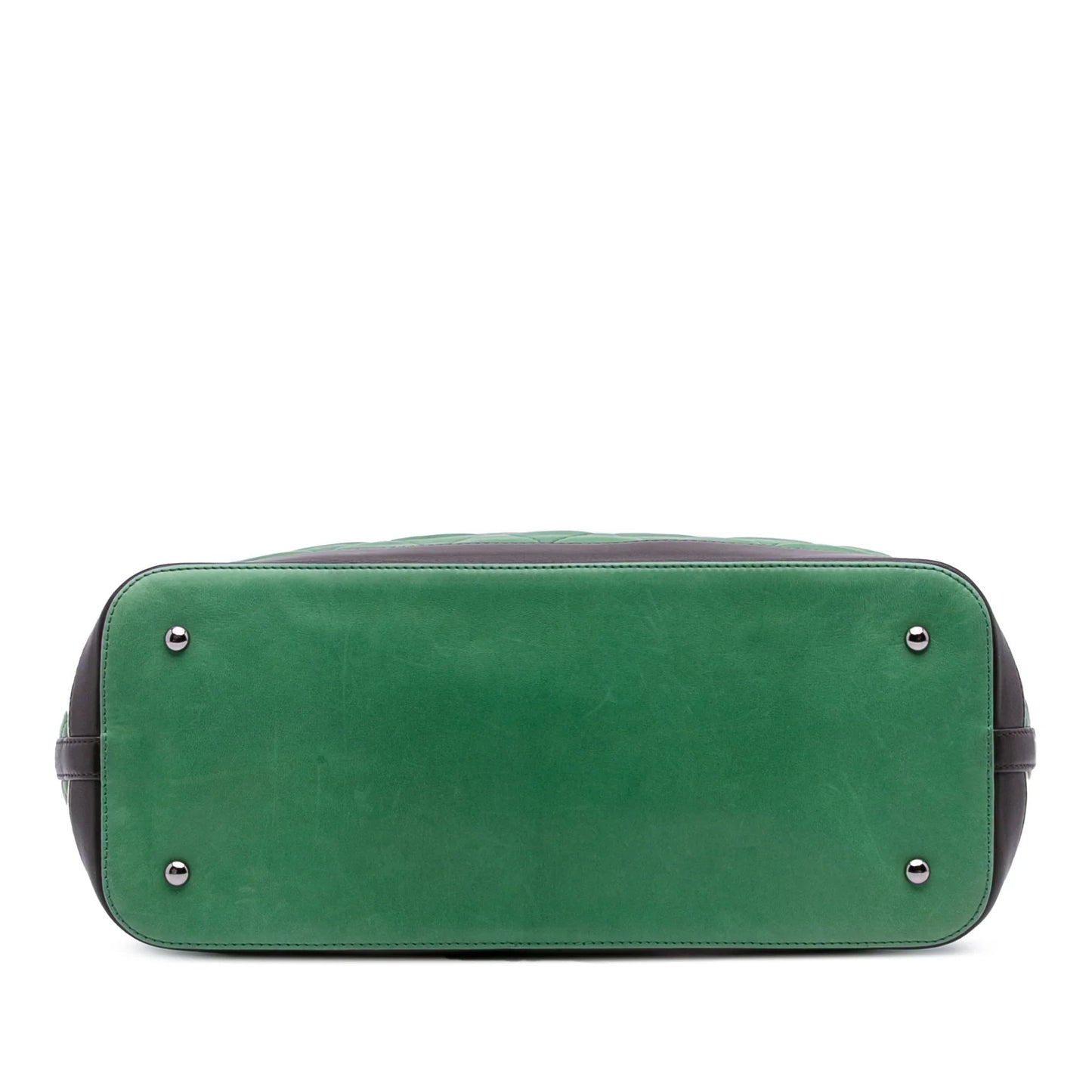 Green Chanel Large Quilted Lambskin Country Club Tote