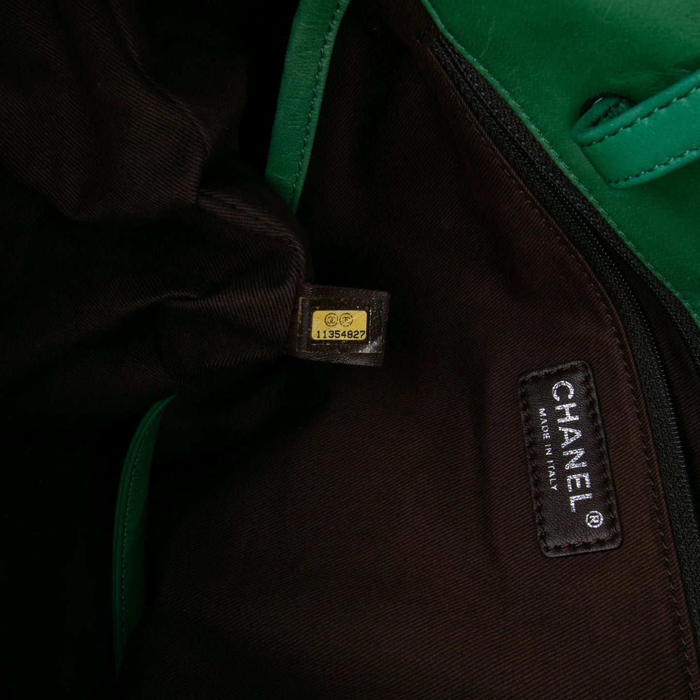 Green Chanel Large Quilted Lambskin Country Club Tote