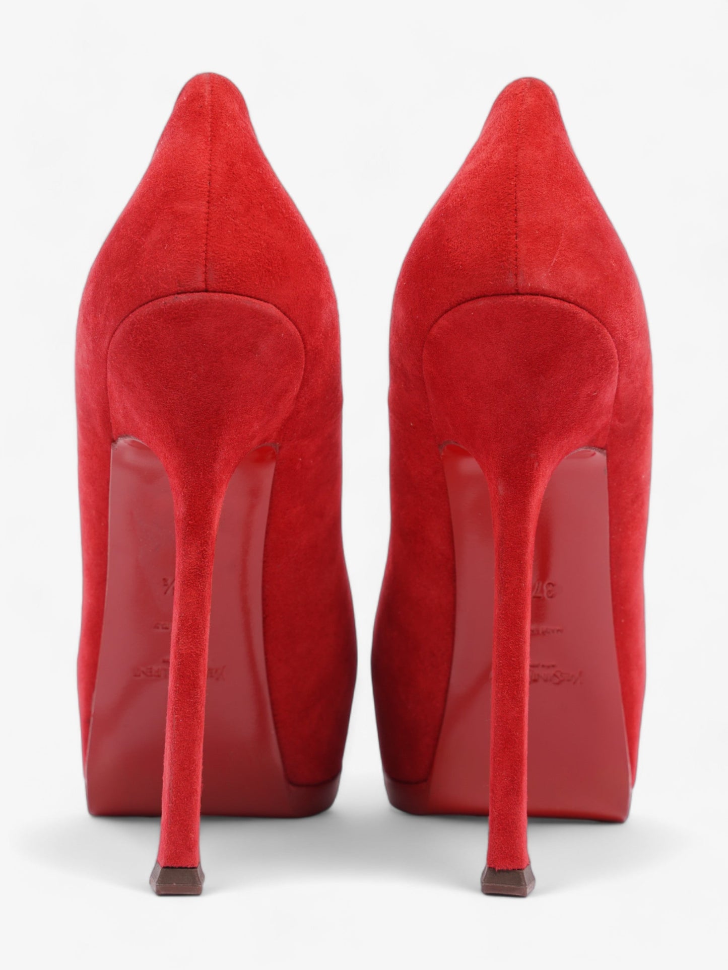 Saint Laurent Tribute 120 Red Suede EU 37.5 UK 4.5
