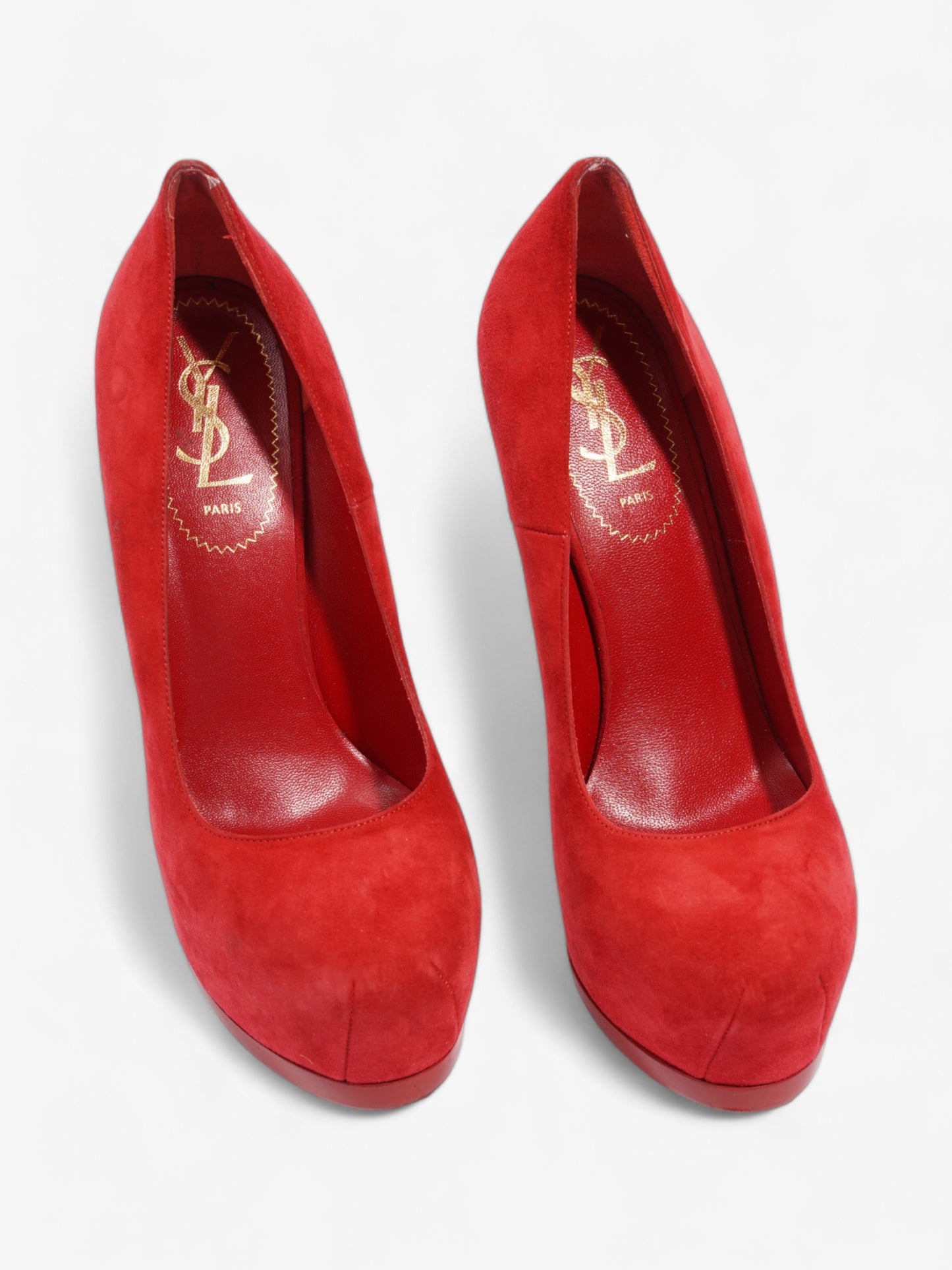 Saint Laurent Tribute 120 Red Suede EU 37.5 UK 4.5