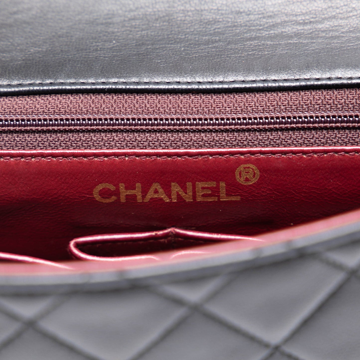 Black Chanel Square Quilted Lambskin Single Flap Shoulder Bag