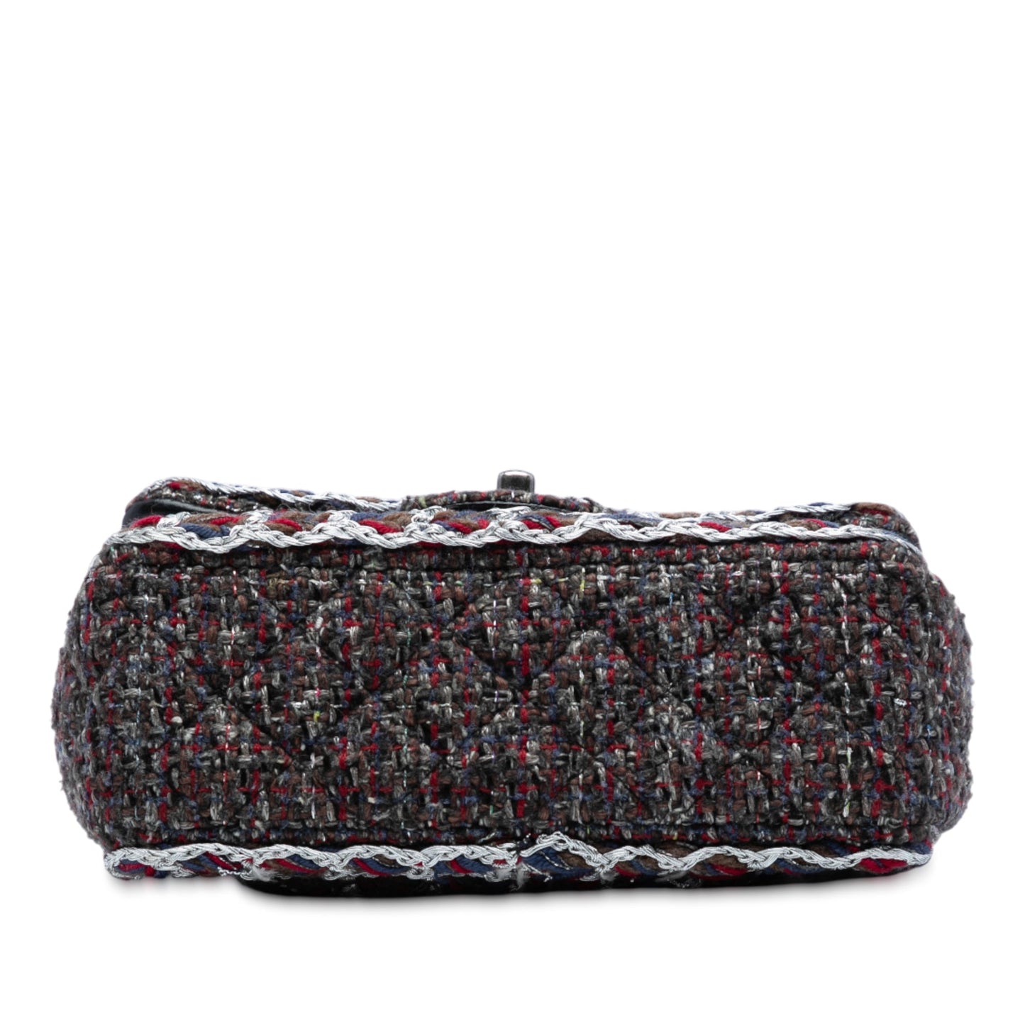 Black Chanel Mini Rectangular Classic Braided Tweed Single Flap Crossbody Bag