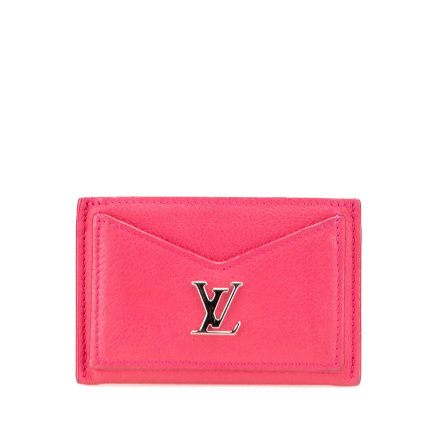 Pink Louis Vuitton LockMe Card Holder