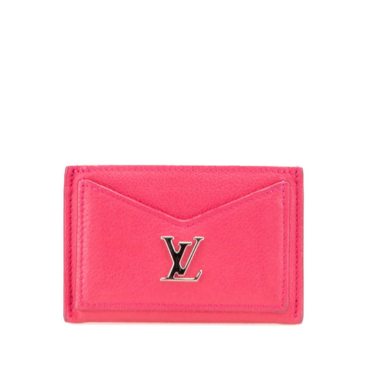 Pink Louis Vuitton LockMe Card Holder