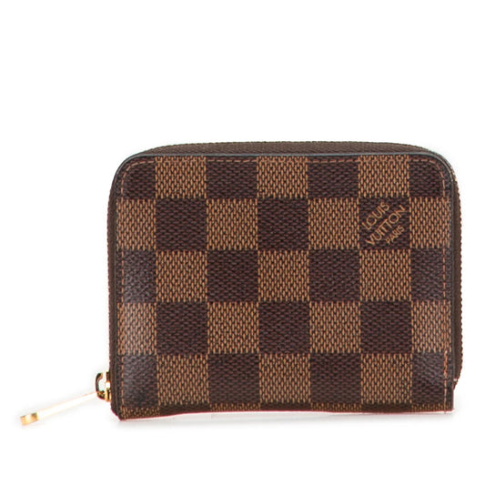 Brown Louis Vuitton Damier Ebene Zippy Coin Purse
