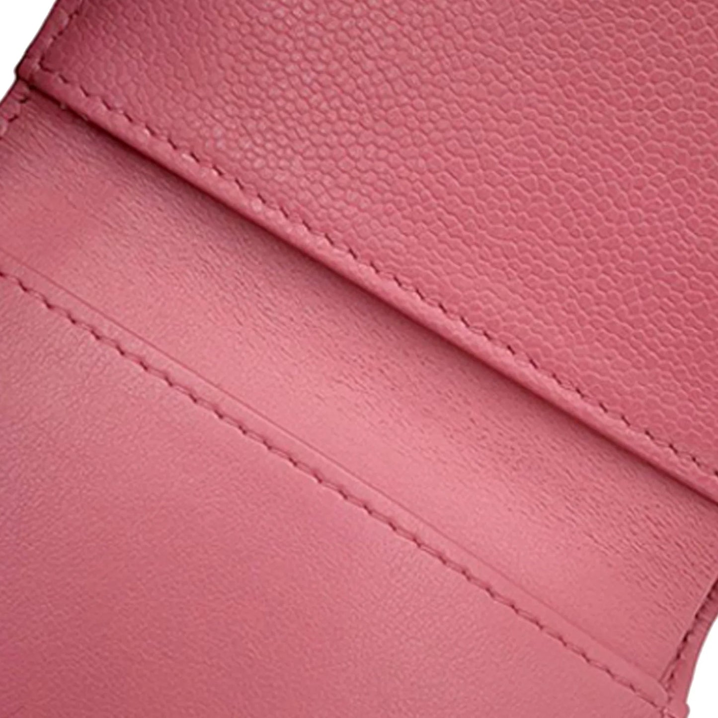 Pink Chanel Quilted Caviar Boy Compact Wallet