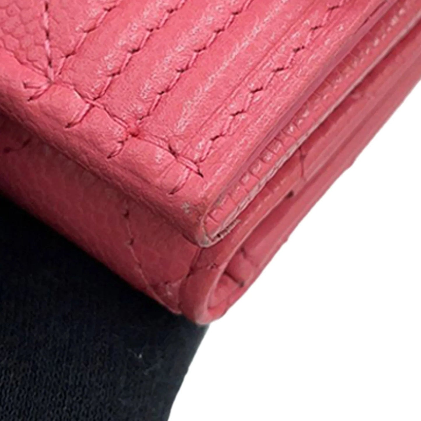 Pink Chanel Quilted Caviar Boy Compact Wallet