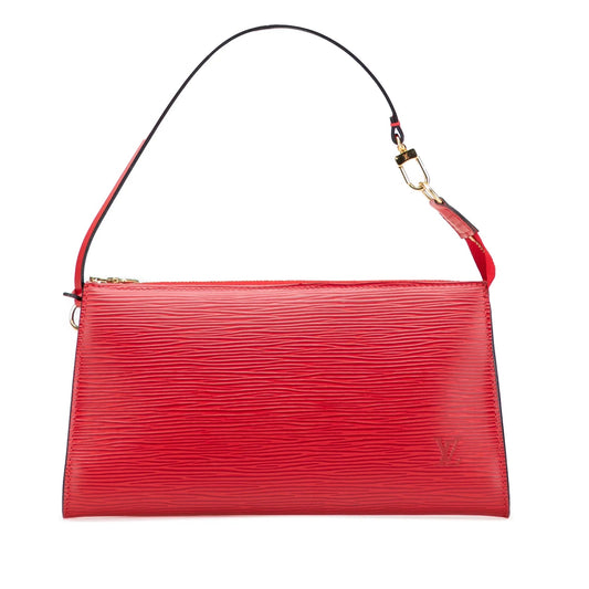 Red Louis Vuitton Epi Pochette Accessoires Shoulder Bag