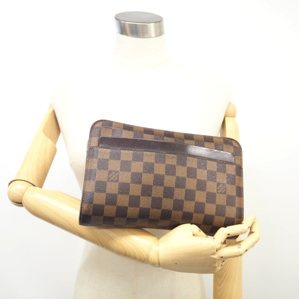 LOUIS VUITTON business bag N51993 leather Brown Clutch bag Damier Saint Louis mens  d