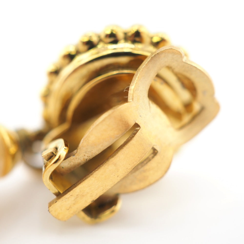 CHANEL Earring Gold Plated, Faux Pearl gold Gold Platedx Fake Pearl Clover
