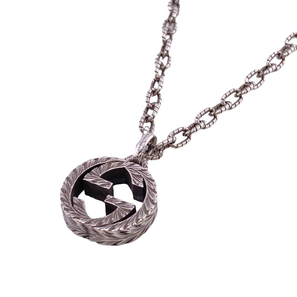GUCCI Necklace Silver925 Silver 925 15.9g Interlocking G Arabesque unisex(Unisex)