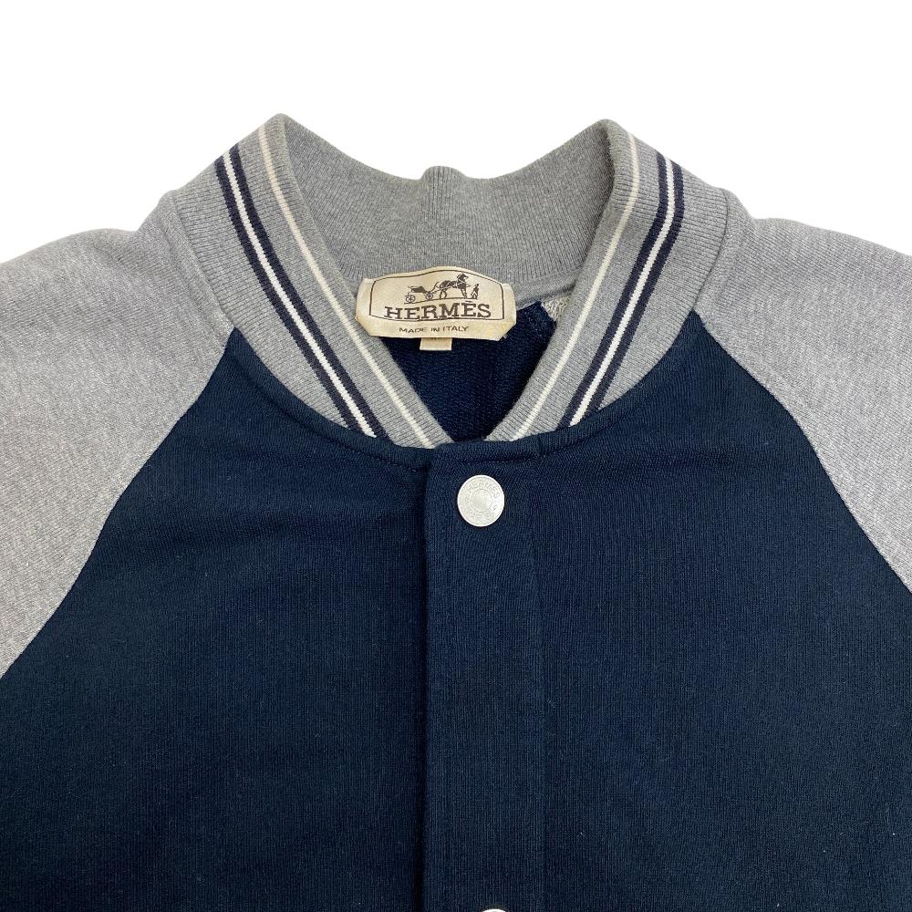 HERMES Blouson cotton gray Serie mens M  d