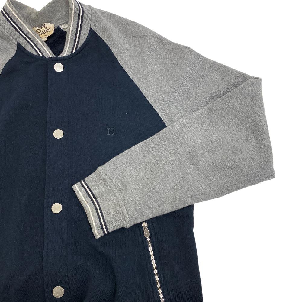 HERMES Blouson cotton gray Serie mens M  d