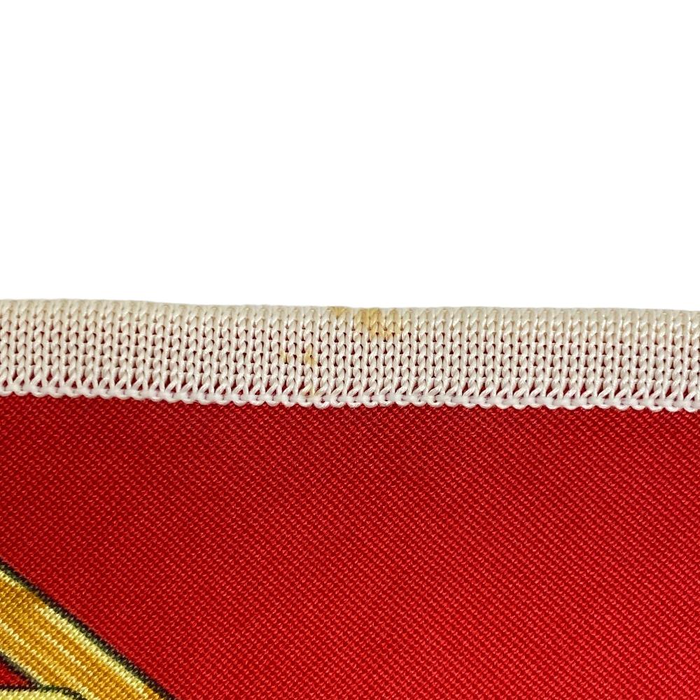 HERMES scarf silk Red Triangle Jean Women  d