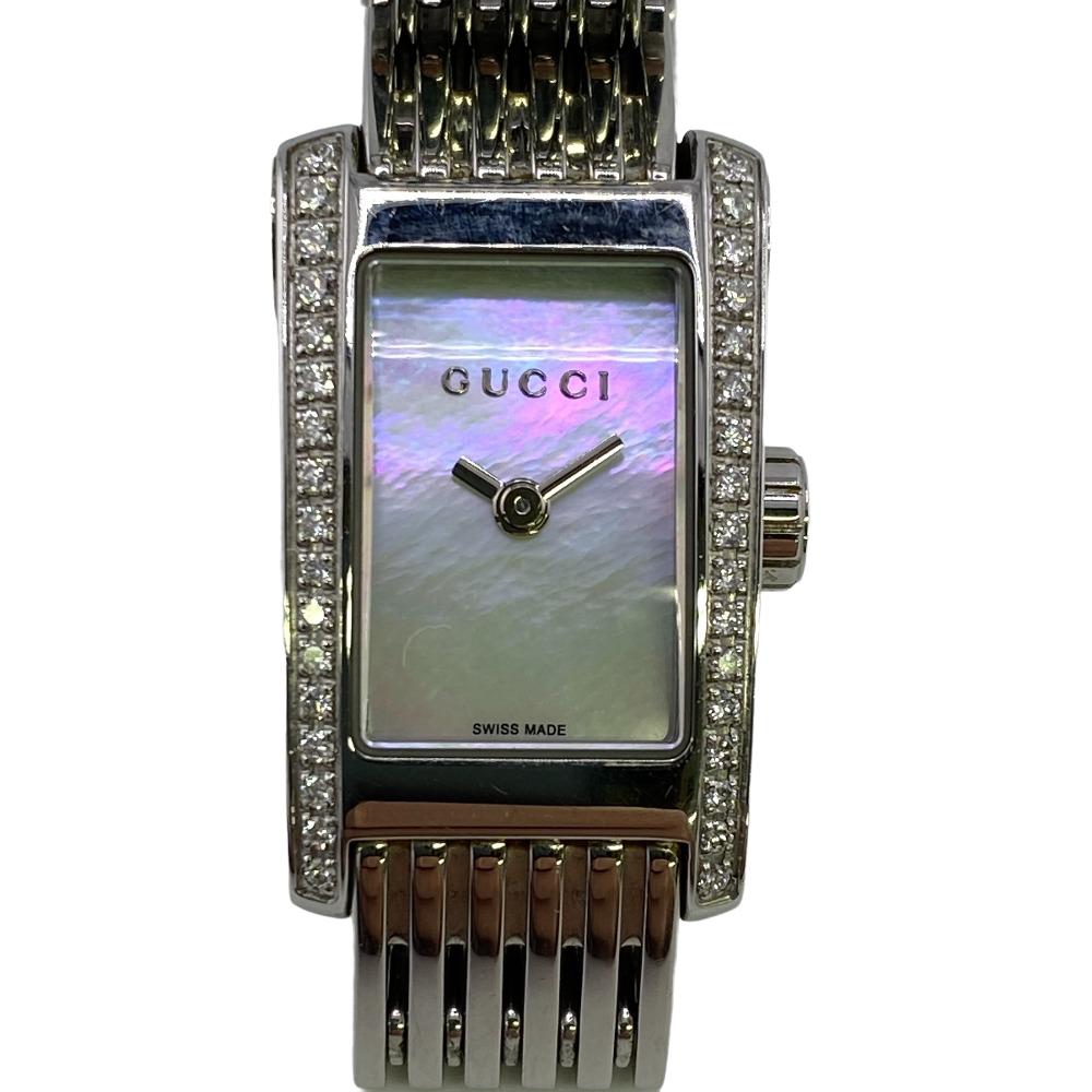 GUCCI Watches 8600L Stainless Steel Silver quartz Side diamond G Metro Women