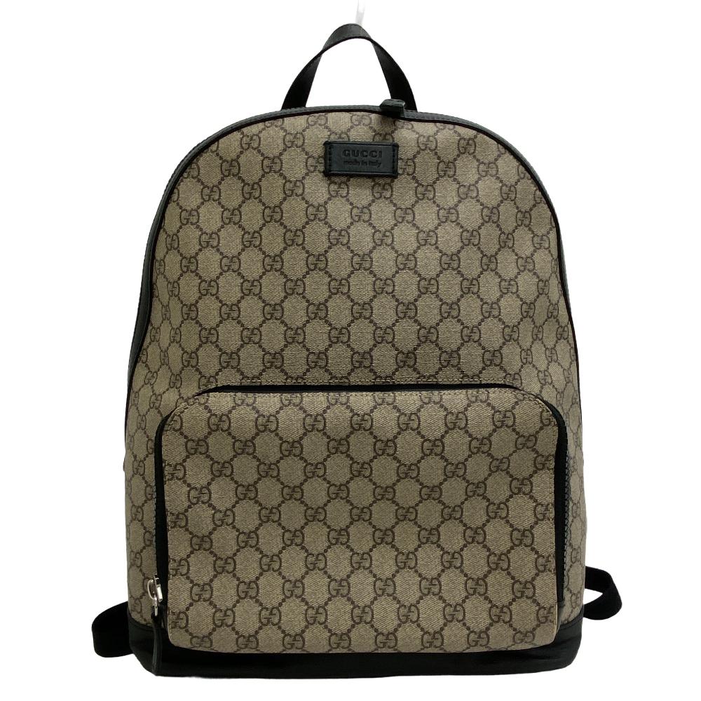 GUCCI Backpack 406370 leather beige GG Supreme Women