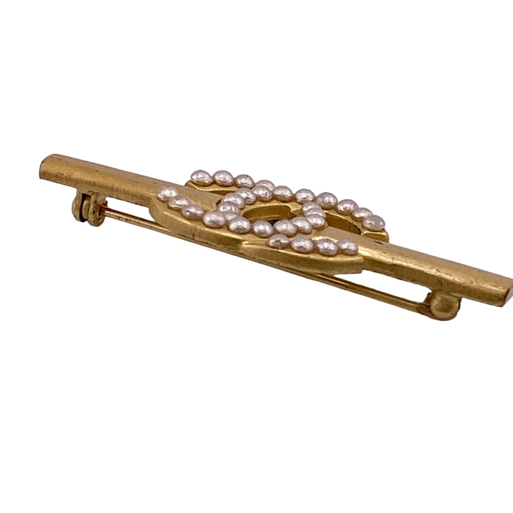CHANEL Brooch Gold Plated gold COCO Mark