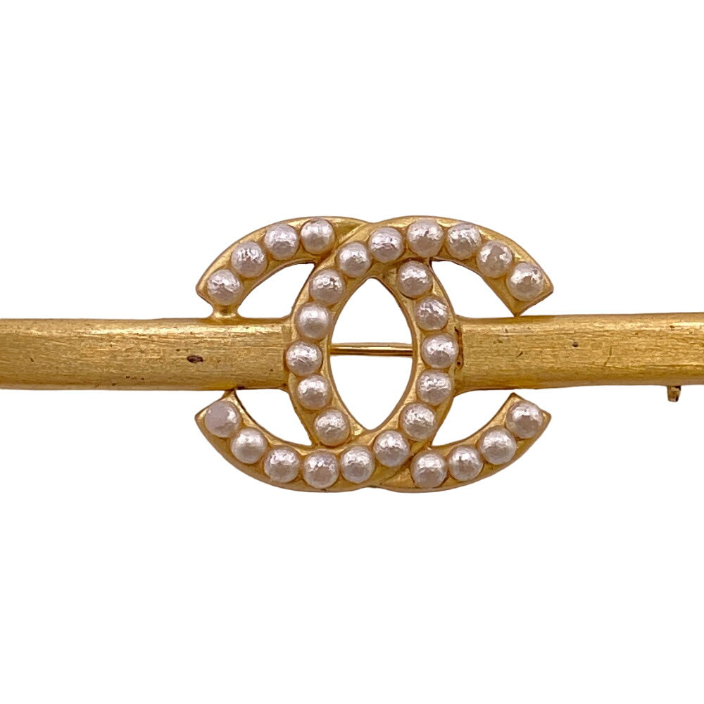 CHANEL Brooch Gold Plated gold COCO Mark
