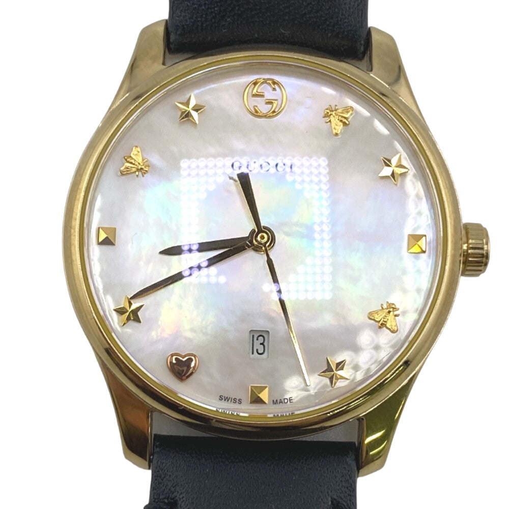 GUCCI Watches Gold Plated gold Quartz QZ Shell Dial G timeless Women