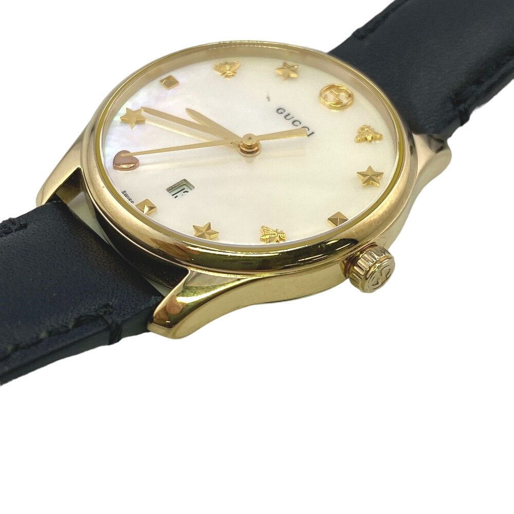 GUCCI Watches Gold Plated gold Quartz QZ Shell Dial G timeless Women
