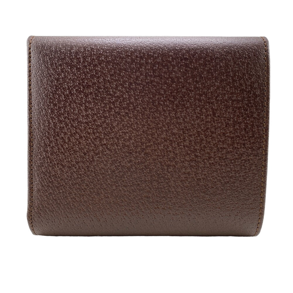 GUCCI Tri-fold wallet leather Brown Women(Unisex)