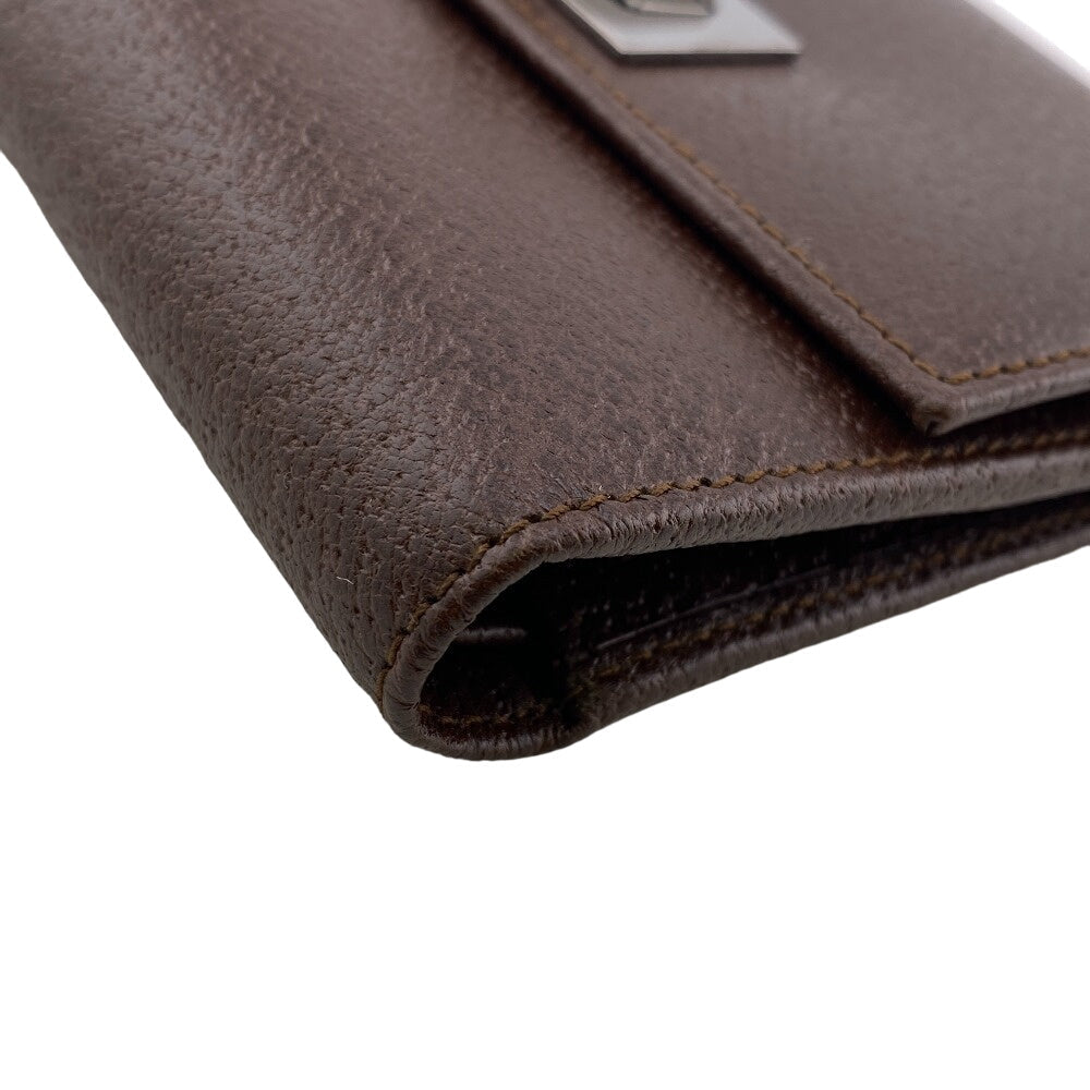 GUCCI Tri-fold wallet leather Brown Women(Unisex)