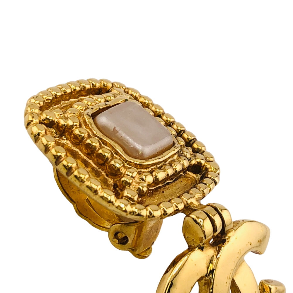 CHANEL Earring Gold Plated gold 96A COCO Mark Women  d