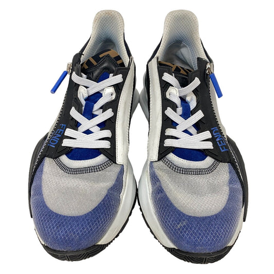 FENDI sneakers Fabric, Leather black flow 9