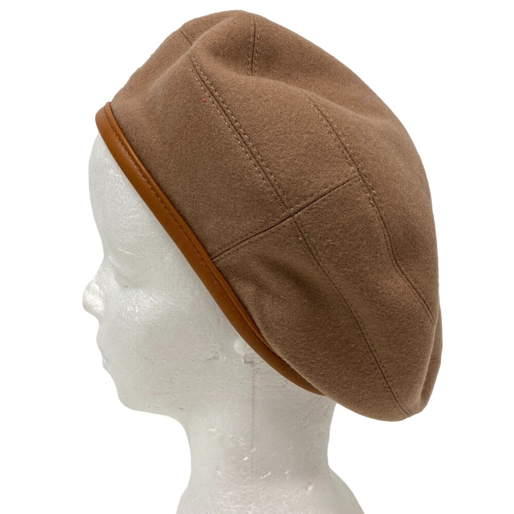 HERMES beret Brown diamond Brown Serie Women(Unisex) 57  d