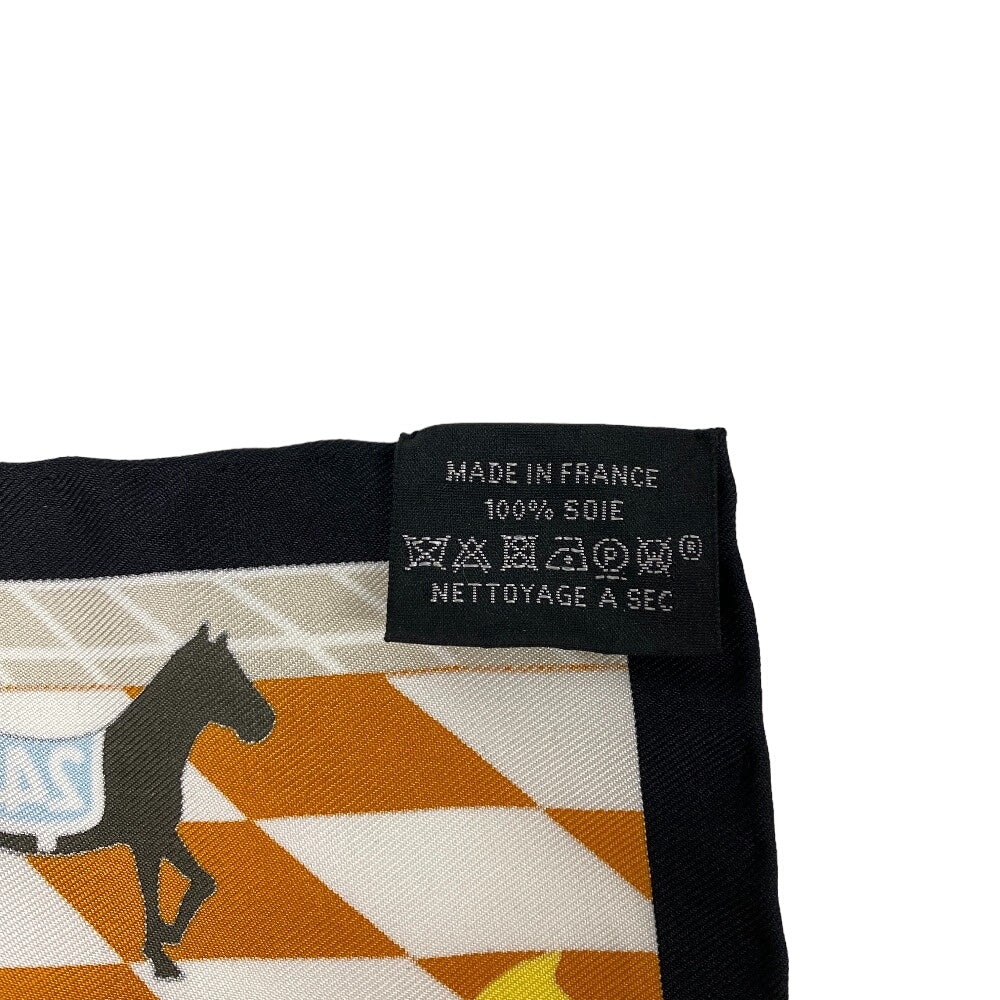 HERMES scarf silk multicolor Carre45 Gavroche Horse Club Detail Women  d