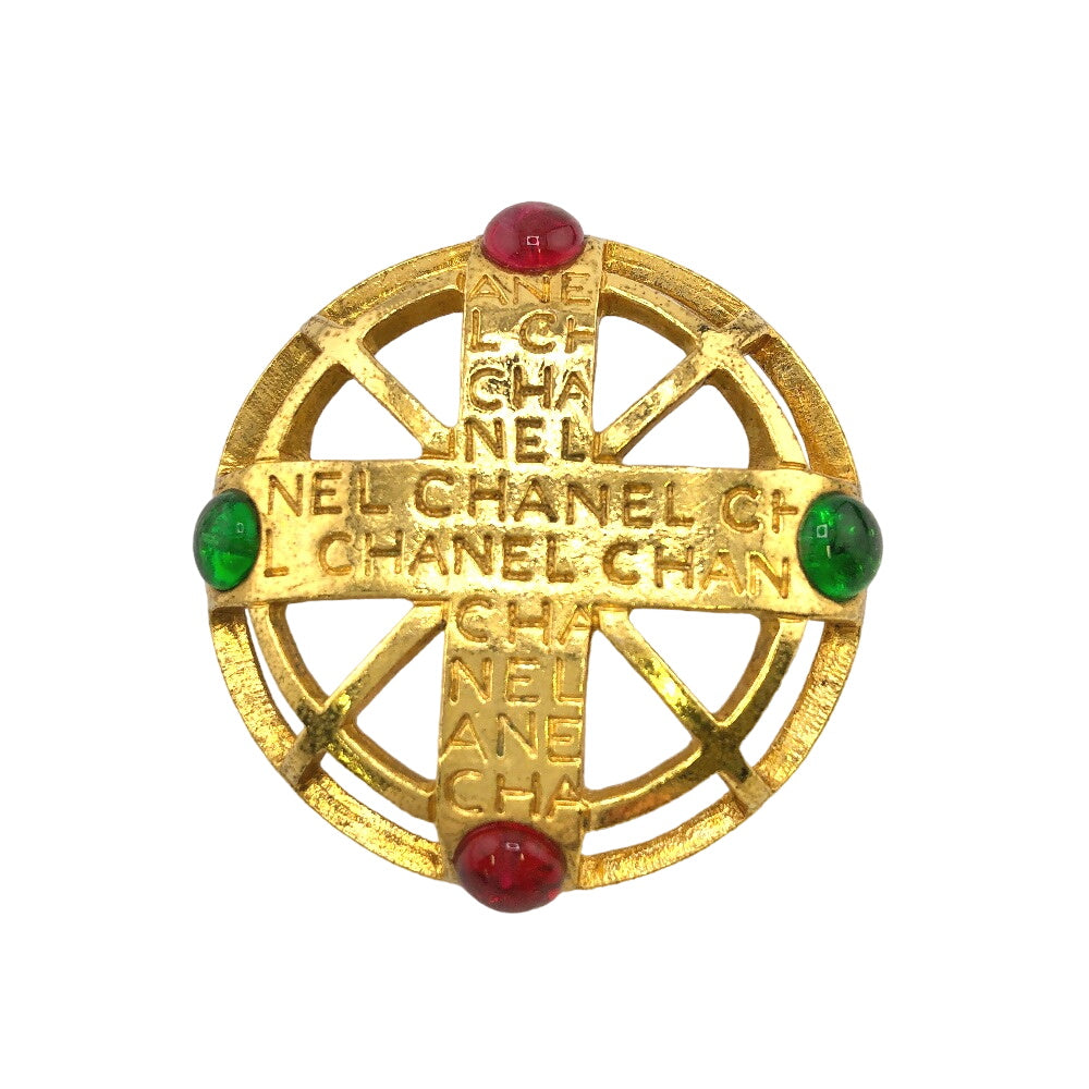 CHANEL Brooch Gold Plated, Color Stone gold Gripoa Women  d