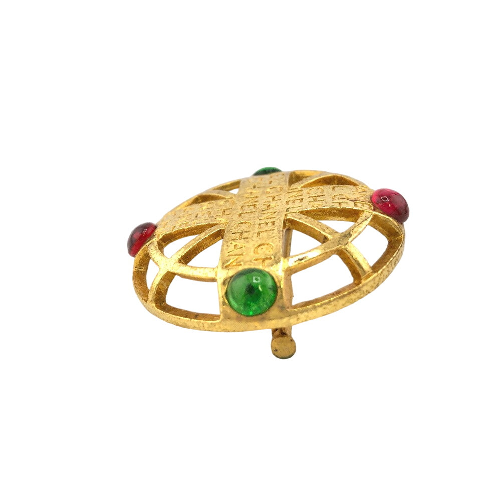 CHANEL Brooch Gold Plated, Color Stone gold Gripoa Women  d