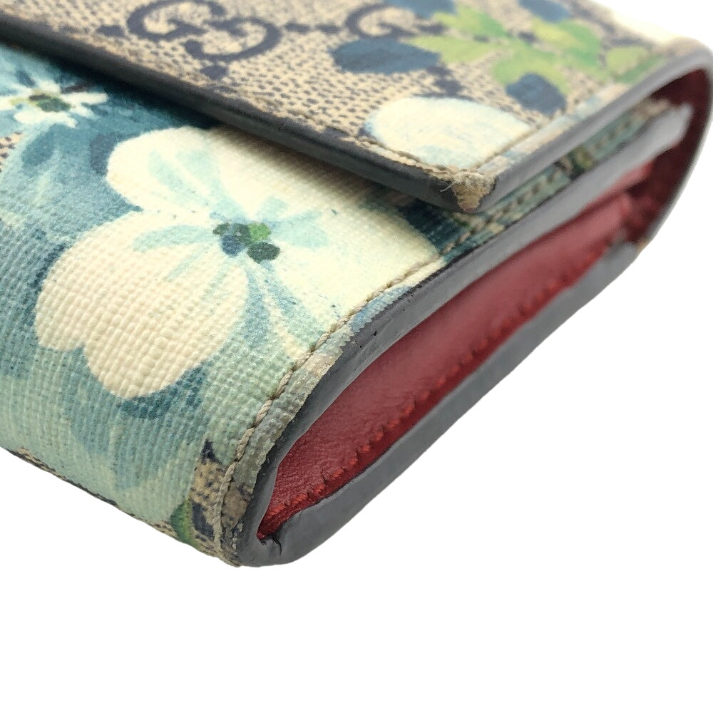GUCCI Long Wallet Purse 546367 PVC beige GG Blooms Women