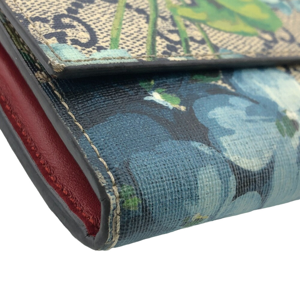 GUCCI Long Wallet Purse 546367 PVC beige GG Blooms Women