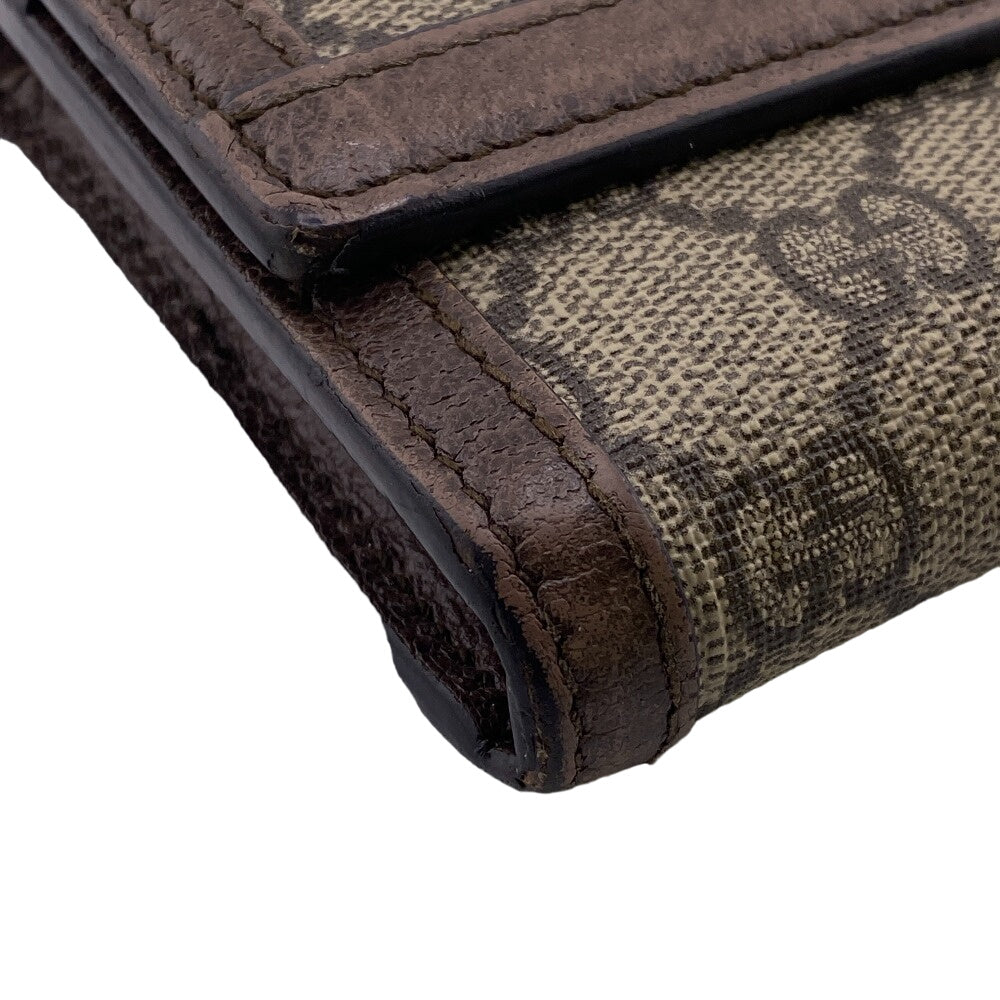 GUCCI Long Wallet Purse 523153 canvas Brown GG Supreme Ofidia Women