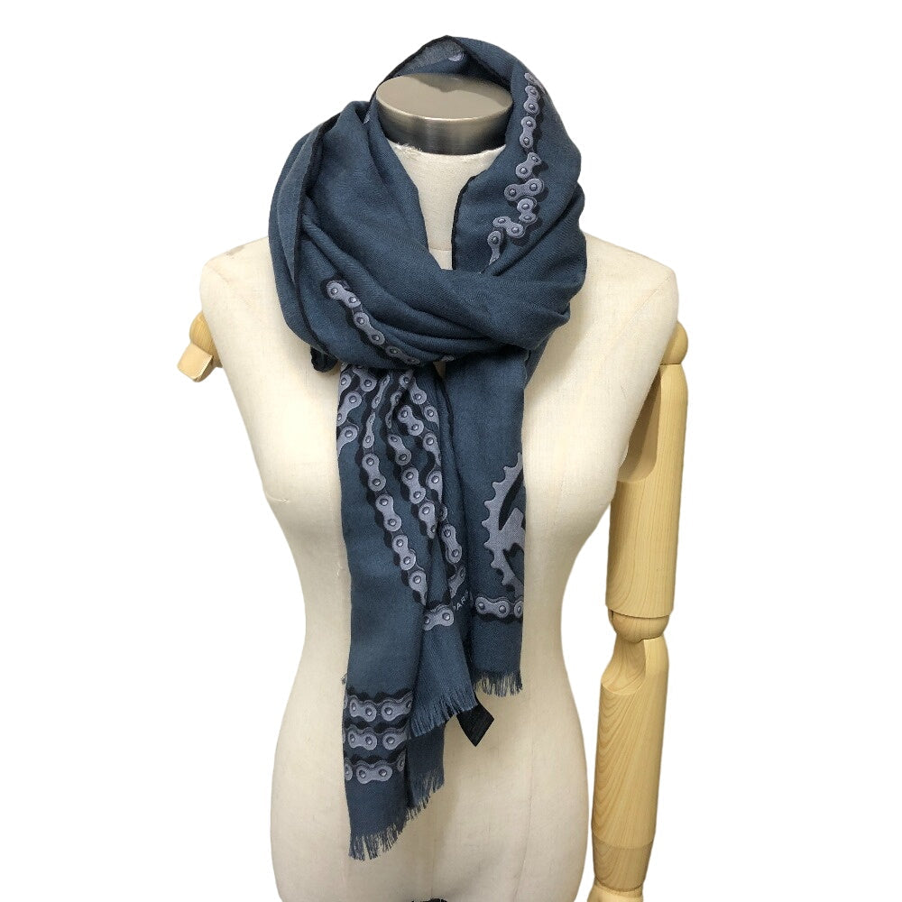 HERMES Stall Cashmere, Silk Navy Cheval Dechaine Women  d