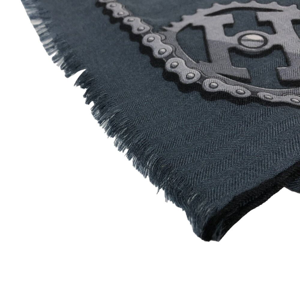 HERMES Stall Cashmere, Silk Navy Cheval Dechaine Women  d