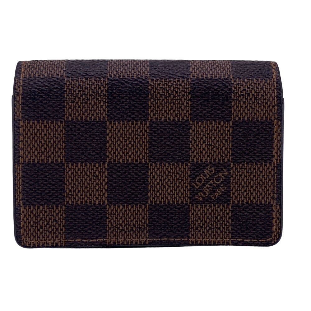 LOUIS VUITTON Card Case N62920 leather Brown name card holder Damier Anvelop Cult De Vuitto mens(Unisex)  d