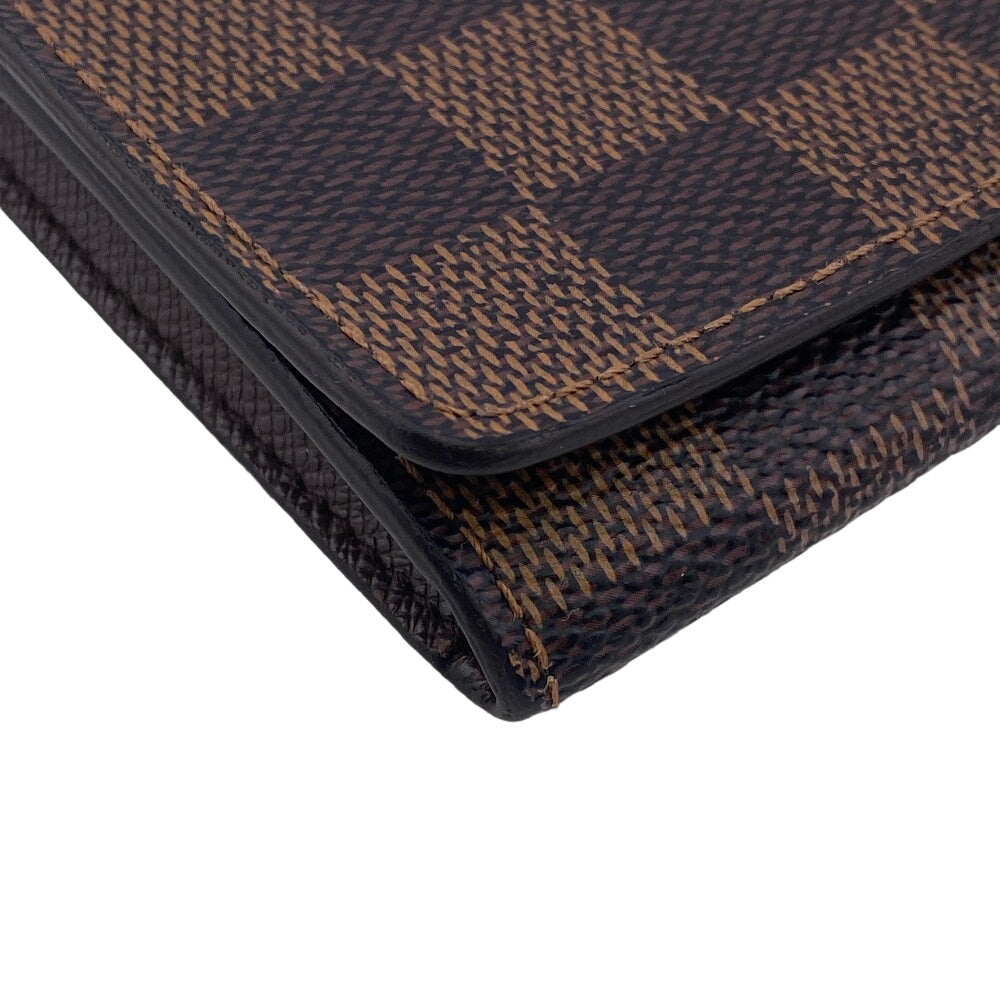 LOUIS VUITTON Card Case N62920 leather Brown name card holder Damier Anvelop Cult De Vuitto mens(Unisex)  d
